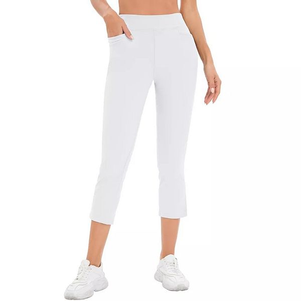 

Женские капри-леггинсы с карманами для тренировок, высокие, для йоги, бега и походов Xuba