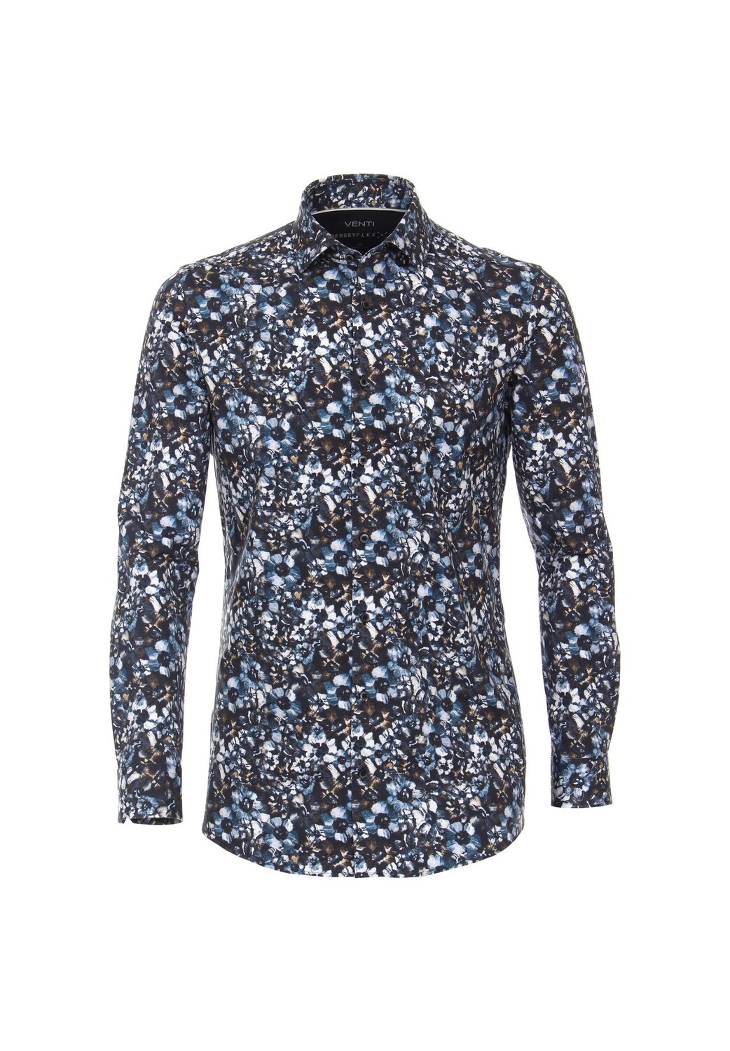 

Мужская деловая рубашка Jerseyflex Print Body Fit Venti, темно-синий
