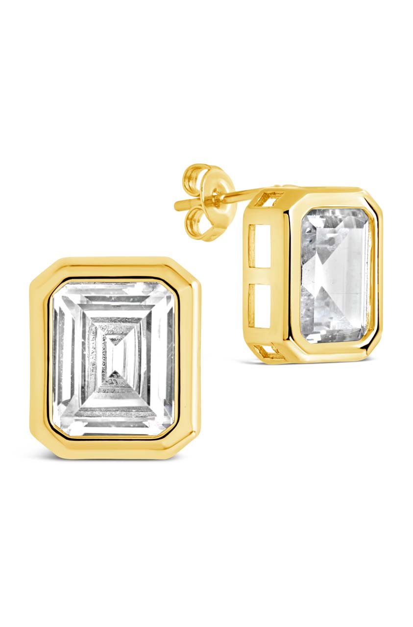 

Серьги-гвоздики Camille Bezel с фианитами Sterling Forever, золотой