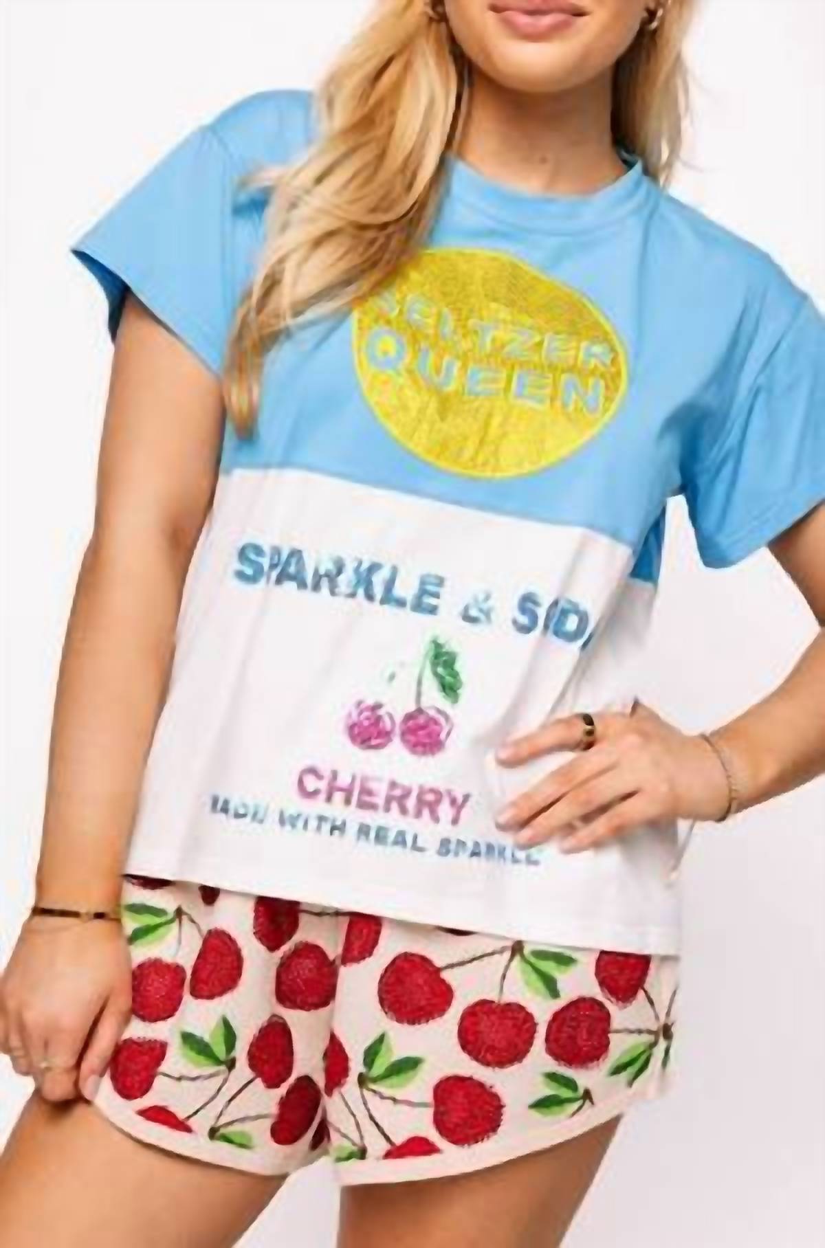 

Женский топ Seltzer синего цвета Queen Of Sparkles, синий