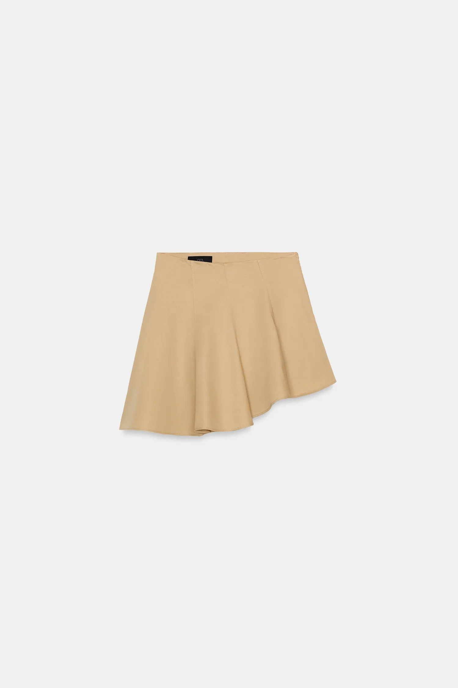 Асимметричная мини-юбка Zara, коричневый — фото 4