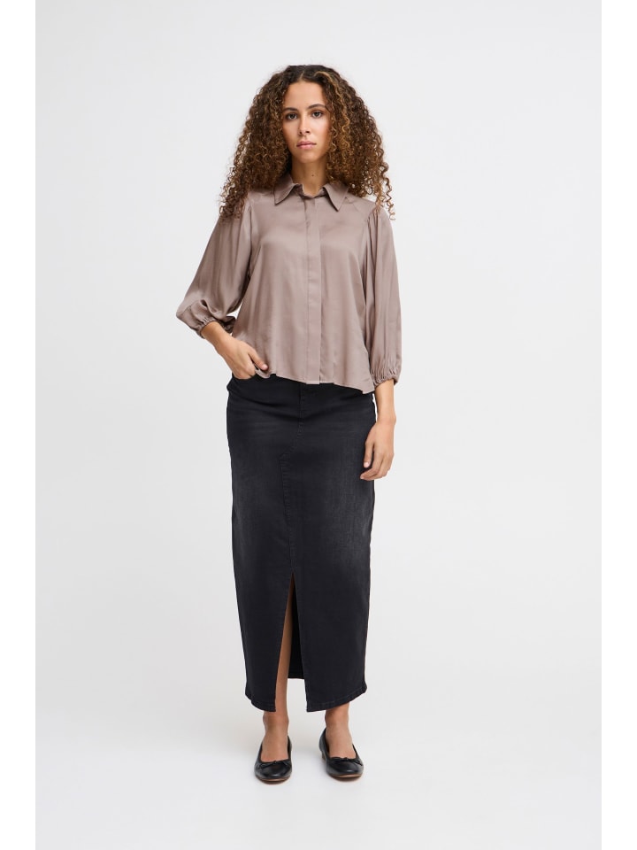 

Рубашка с длинными рукавами IHCOLORADA, свободный крой, цвет Fungi ICHI