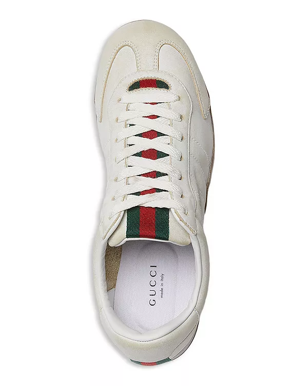 Женские кроссовки-рубашки на шнуровке Gucci, белый — фото 3
