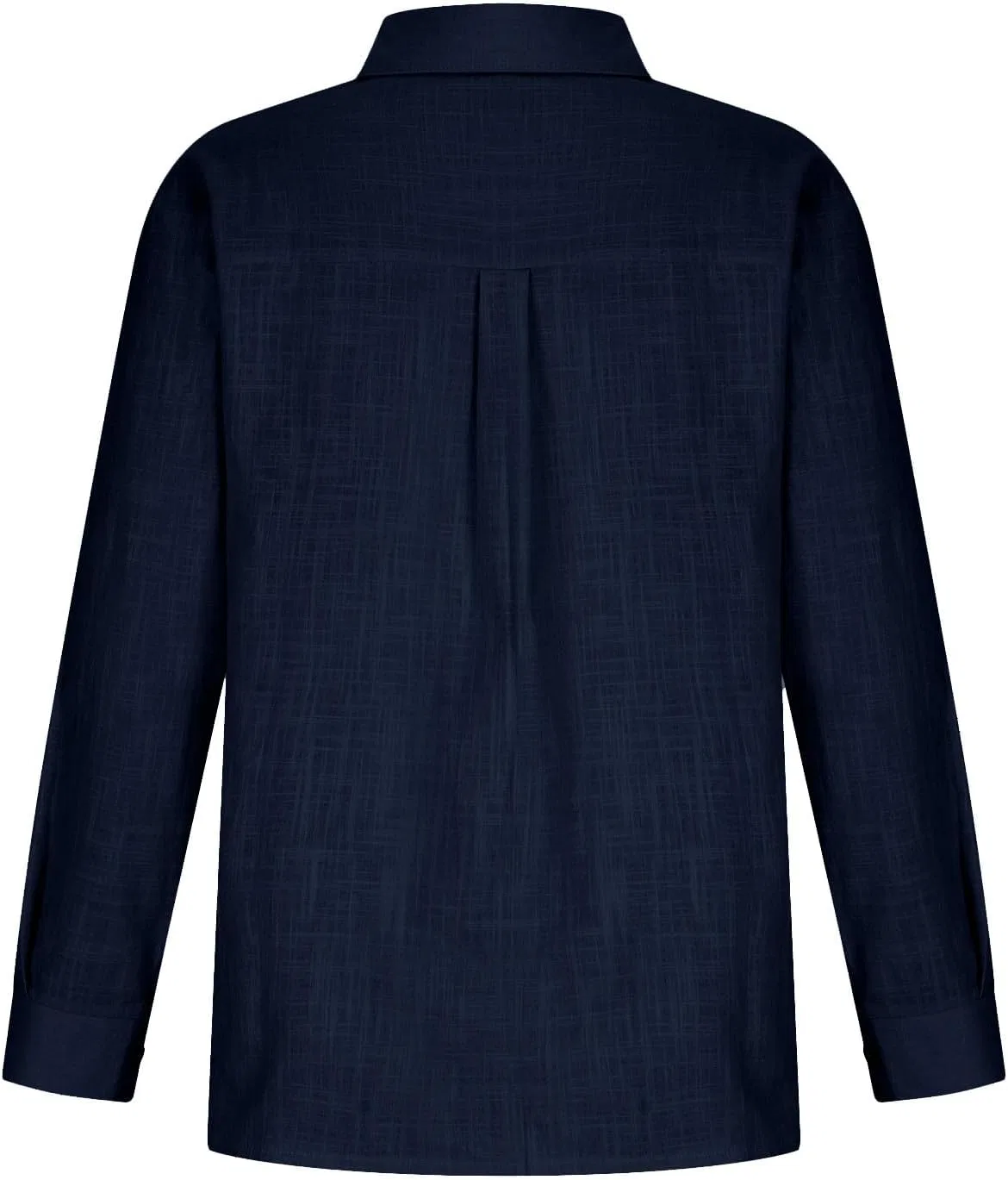 Блуза с длинным рукавом, Cotton Linen, 70% хлопок 30% лен, Navy — фото 3
