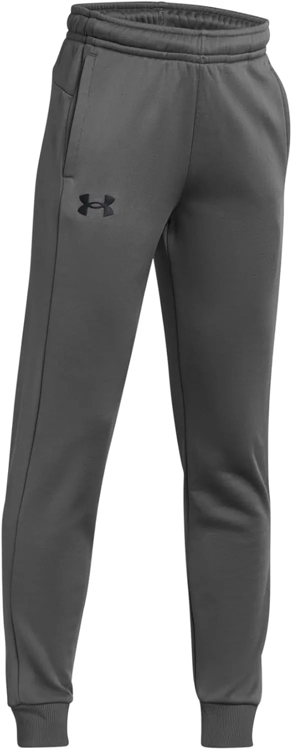 Детские спортивные брюки Under Armour Armour из флиса, (025) Castlerock//Black — фото 3