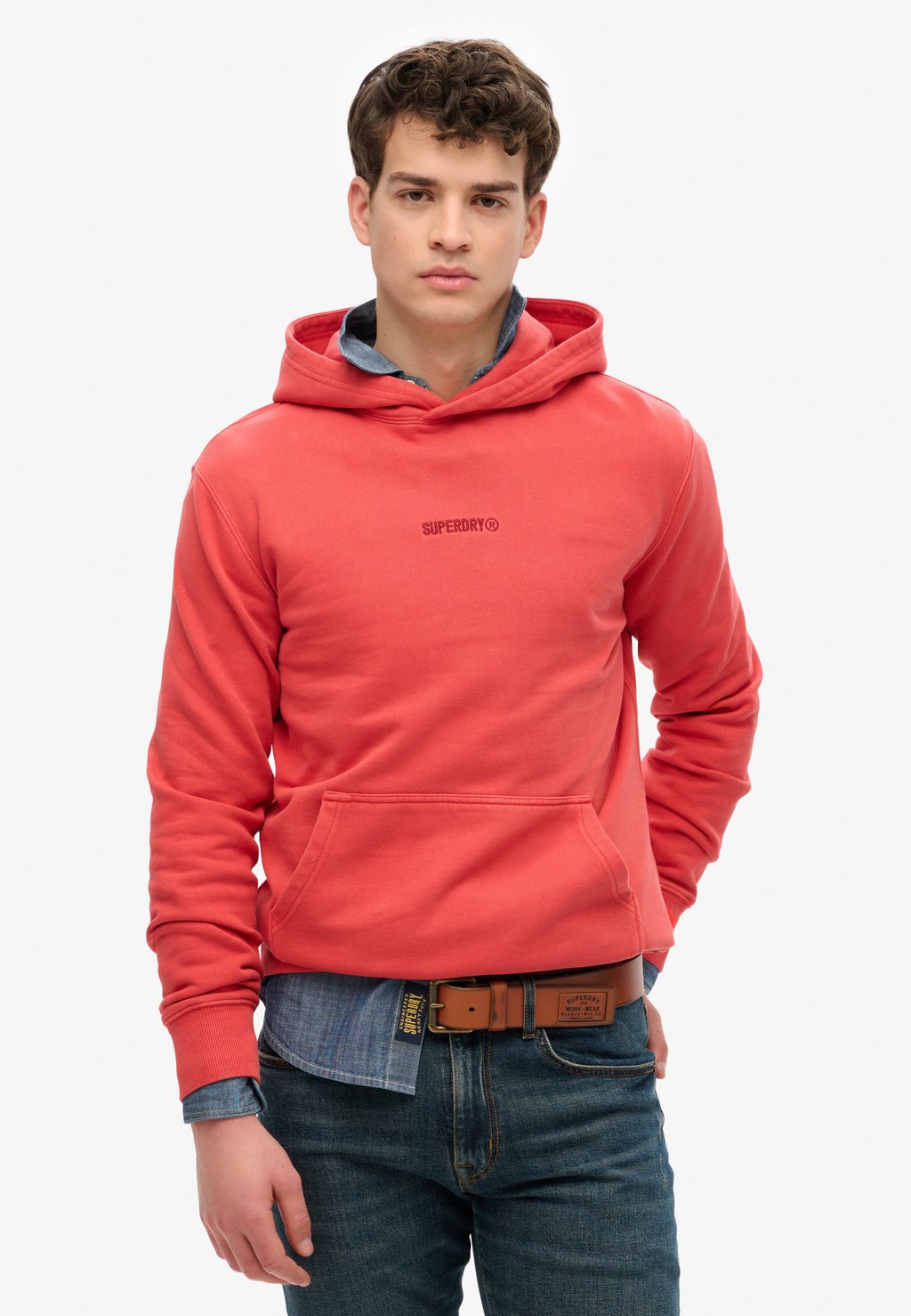

Толстовка MICRO LOGO - Hoodie Superdry, красный