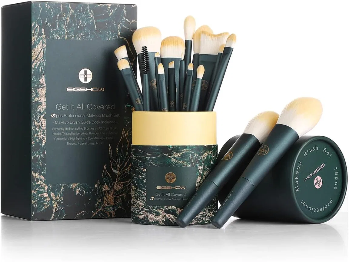 Набор из 18 профессиональных кистей для макияжа от EIGSHOW Eigshow, Pack Of 18 Green