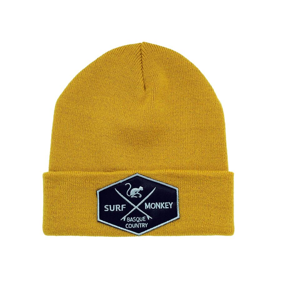 

SURF MONKEY Вязаная шапка-бини Один размер (горчичный)