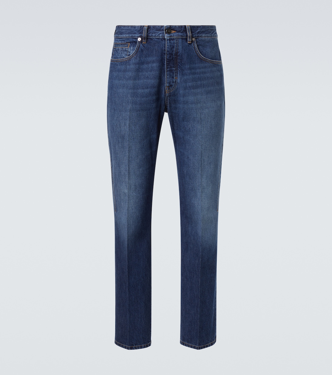 

Выцветшие прямые джинсы средней посадки Givenchy, Dark Blue