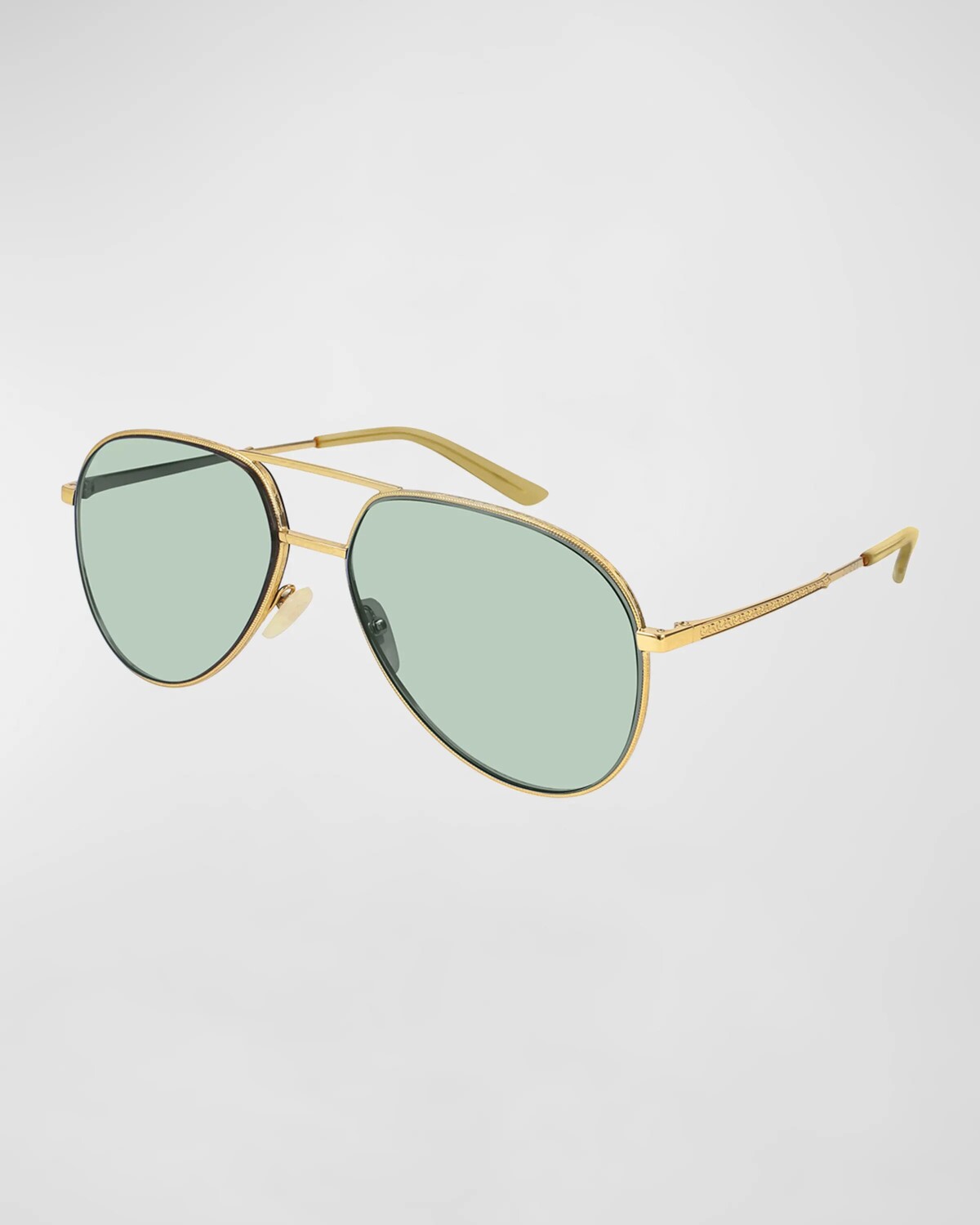 

Мужские металлические солнцезащитные очки-авиаторы Gucci, цвет Gold