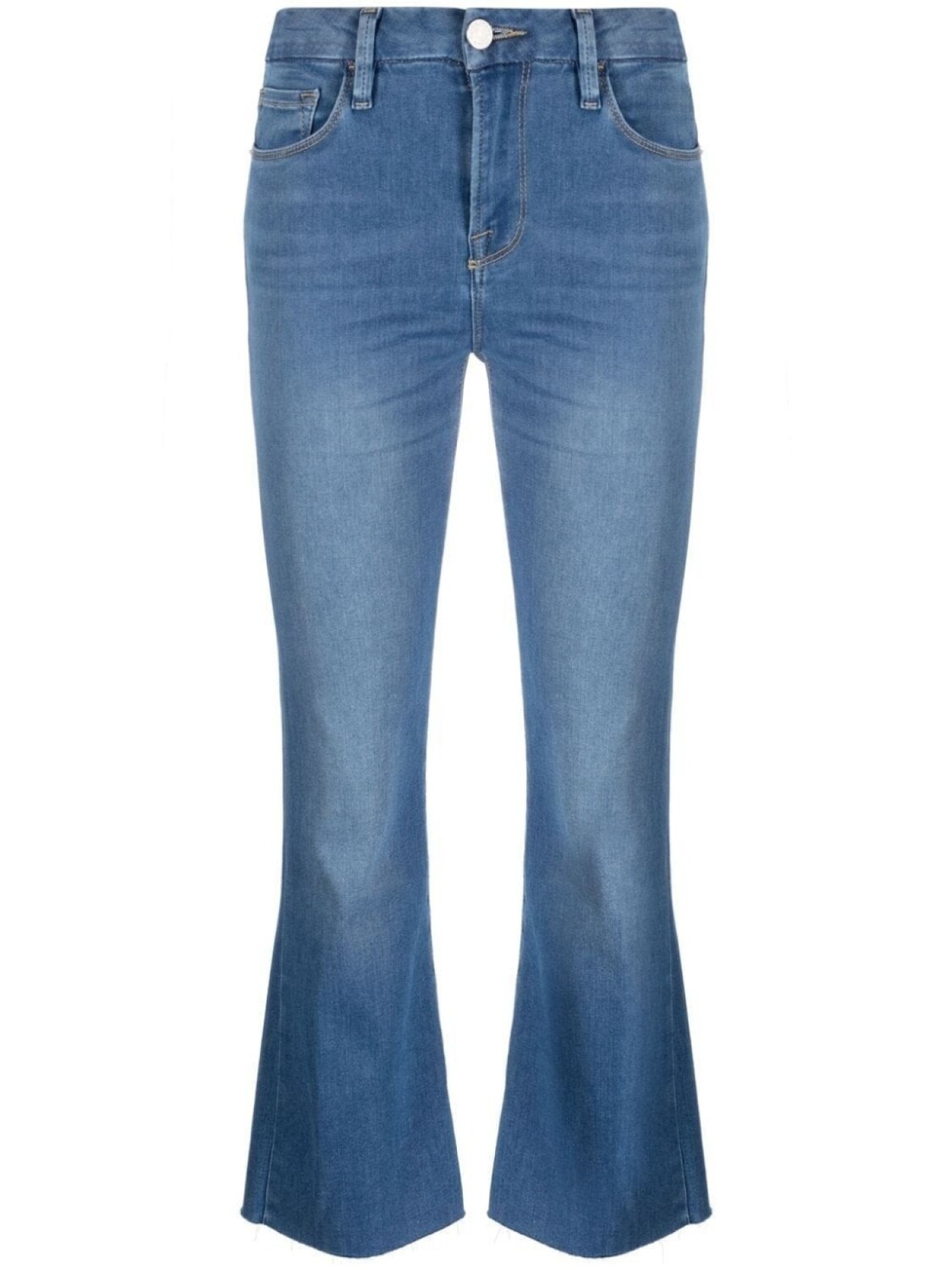

FRAME Le Crop Mini Boot cropped jeans, синий