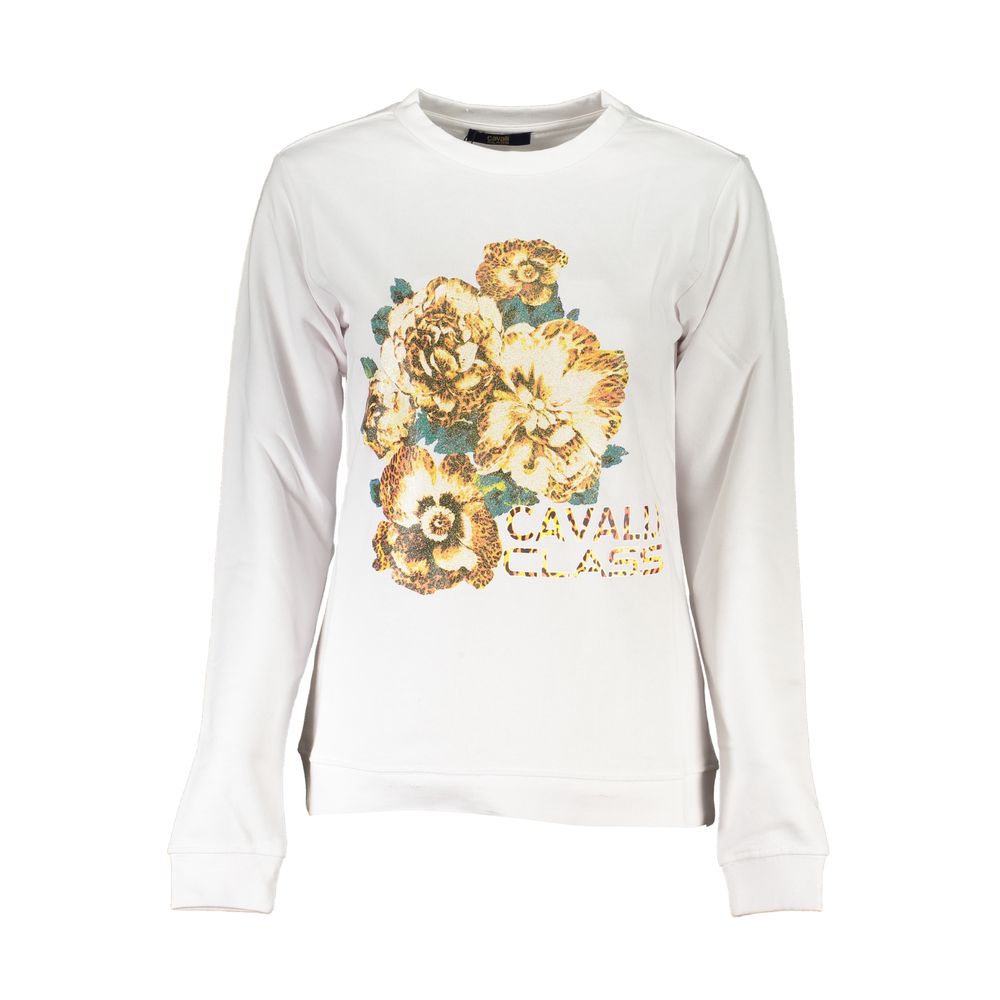 

Белый хлопковый свитер Cavalli Class, White