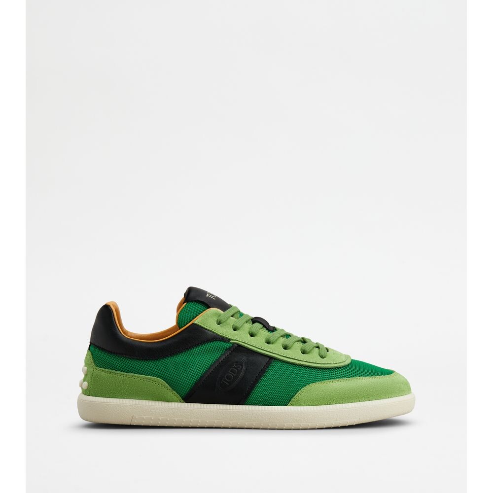 

Кроссовки Tod's Tabs из замши и технической ткани, мультиколор