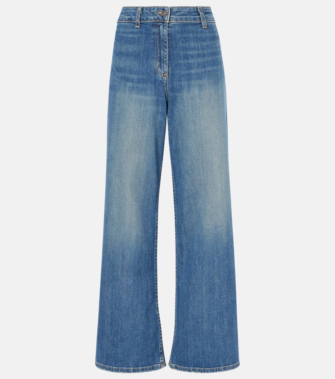 

Широкие джинсы Megan средней посадки Nili Lotan, цвет classic wash