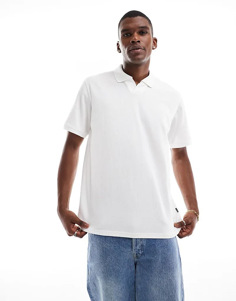 

Поло plisse notch белого цвета Jack & Jones