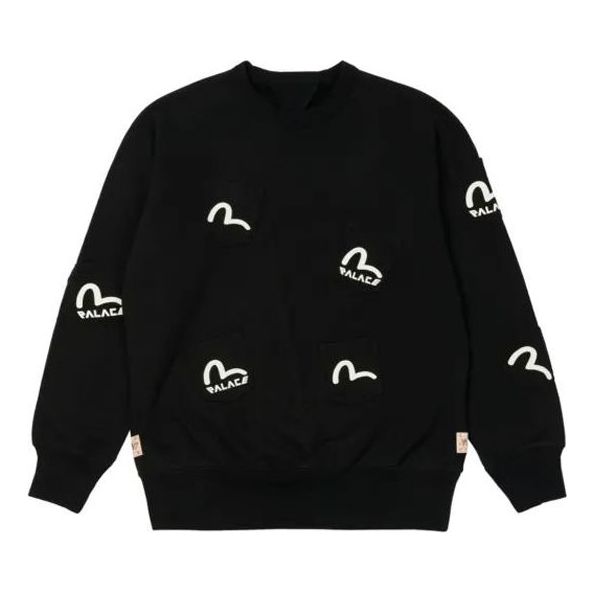 

Свитер Palace X Evisu FW21 Multi Pocket Crew Sweatshirt 'Black', черный