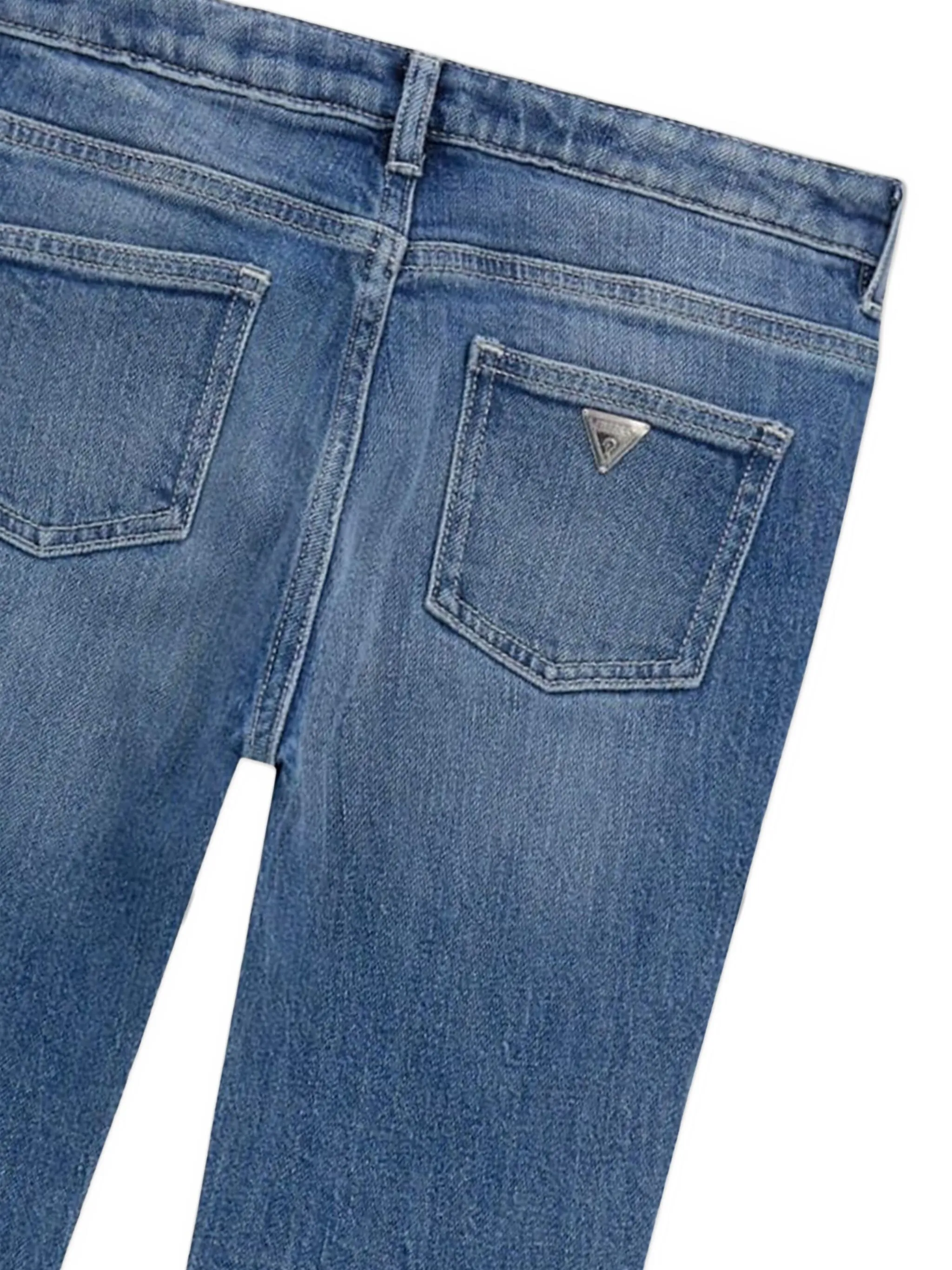Декорированные расклешенные джинсы Guess Kids, синий — фото 3