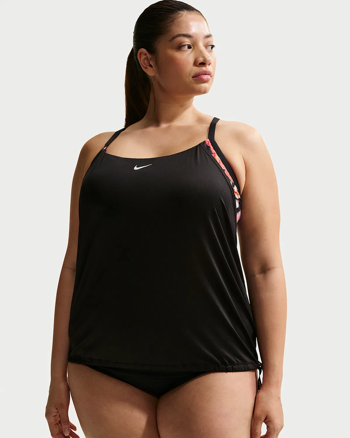 Женский многослойный танкини (плюс сайз) Nike Swim, Black