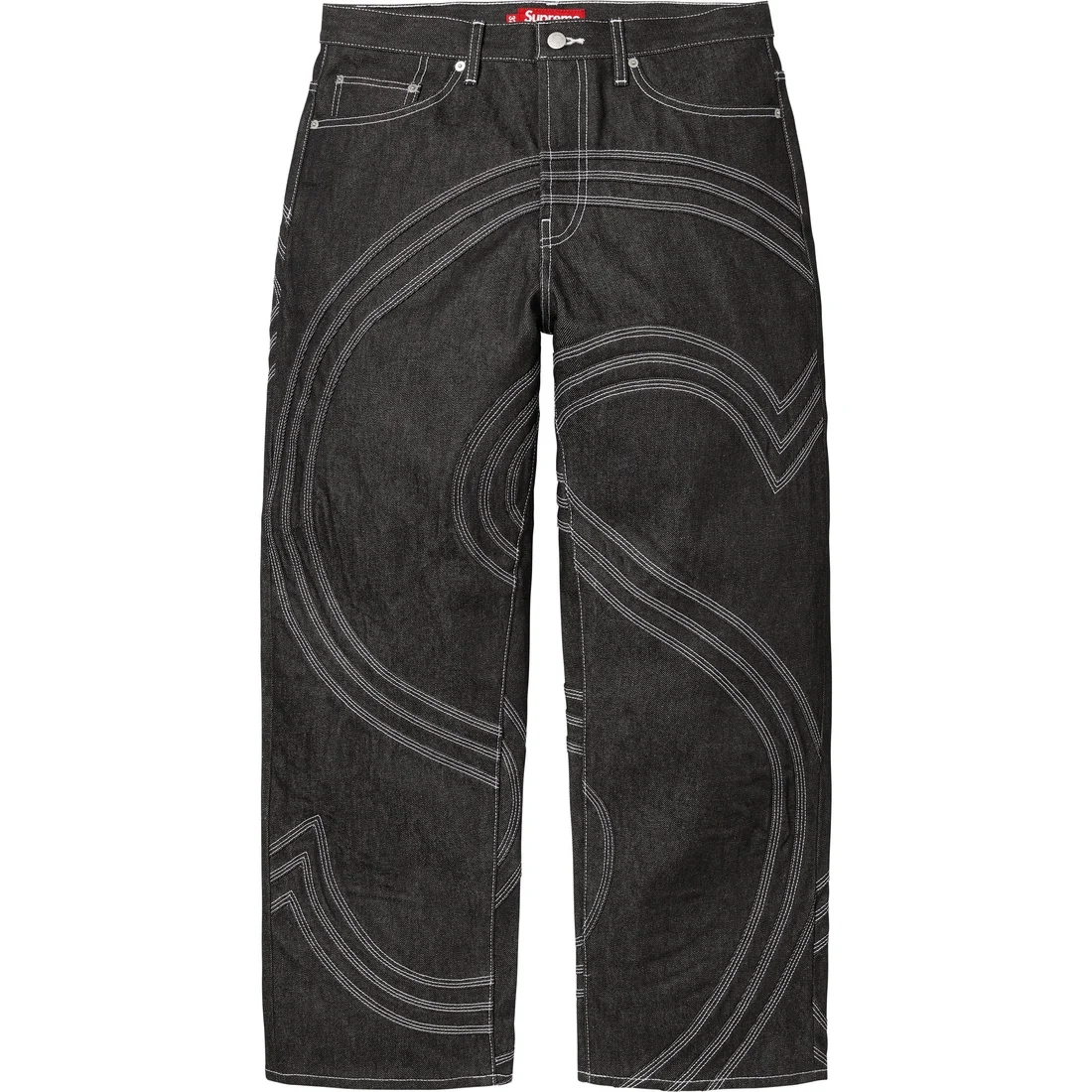 

Джинсы baggy s logo rigid Supreme, черный