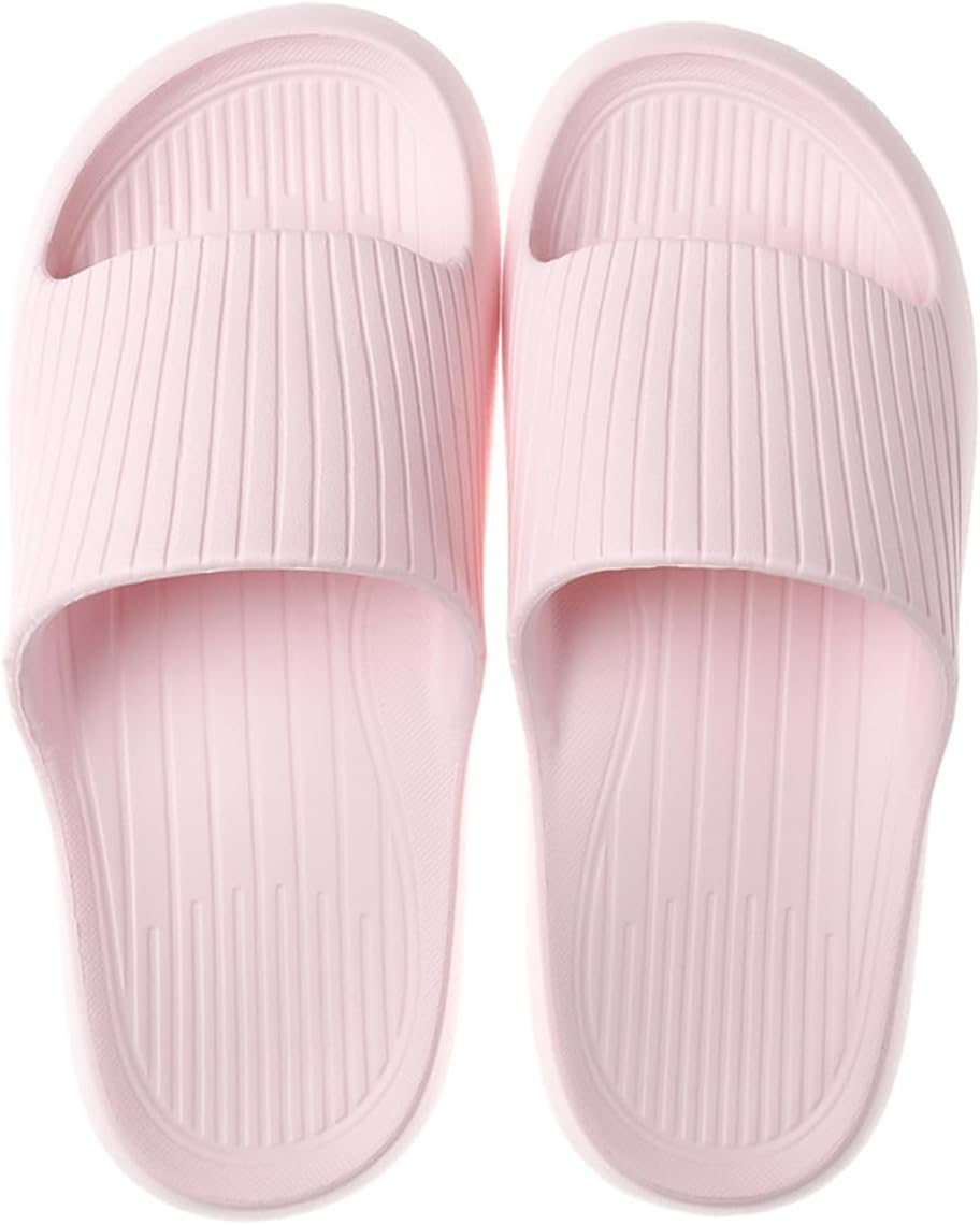 

Домашние тапочки для женщин и мужчин, тапочки для ванной, противоскользящие домашние туфли, шлепанцы для душа, тапочки для бассейна и пляжа Auxdiq, розовый