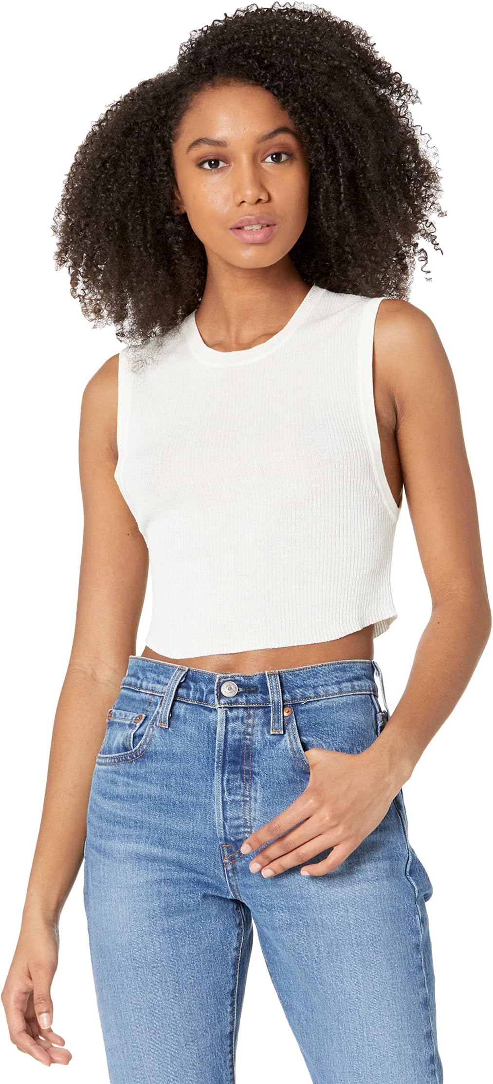 

Топ Free People Muscle Up Tank, слоновая кость