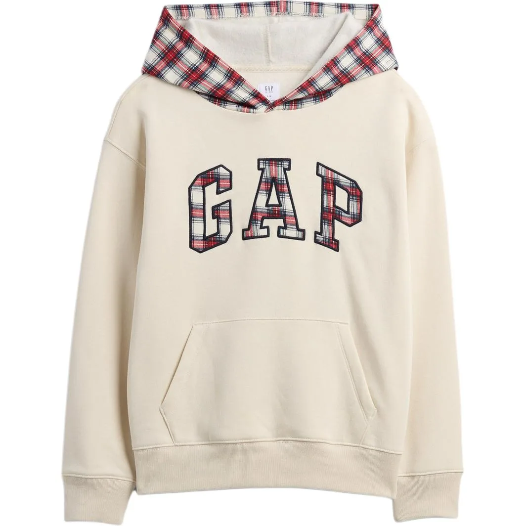 Детский свитшот с круглым вырезом GAP, экрю — фото 3
