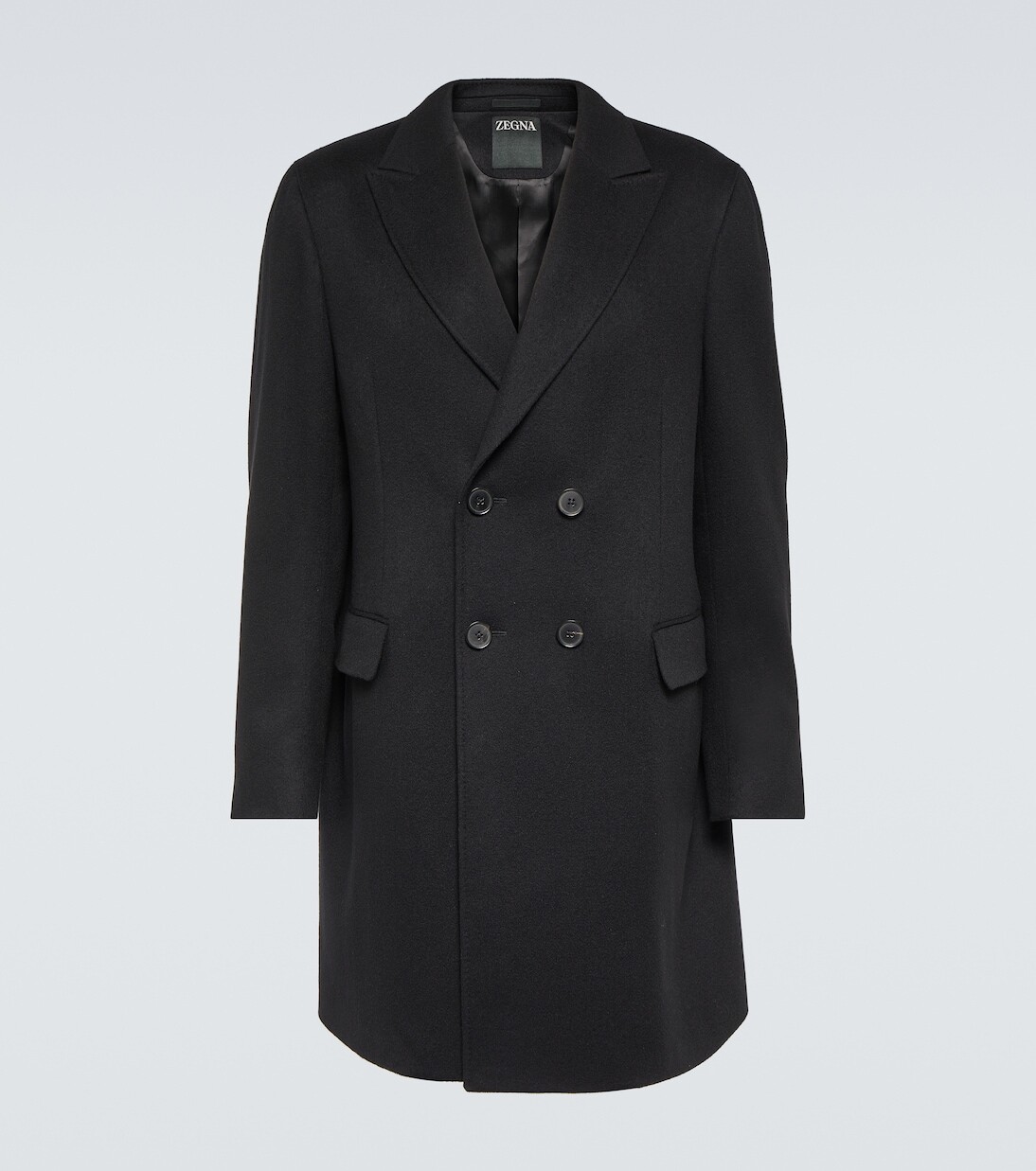 

Пальто из смеси шерсти и кашемира Zegna, черный