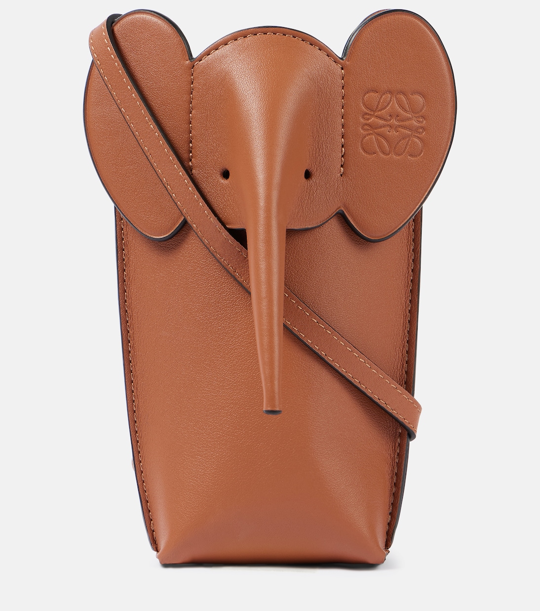 

Сумка через плечо Elephant Pocket из кожи Loewe, желто-коричневый