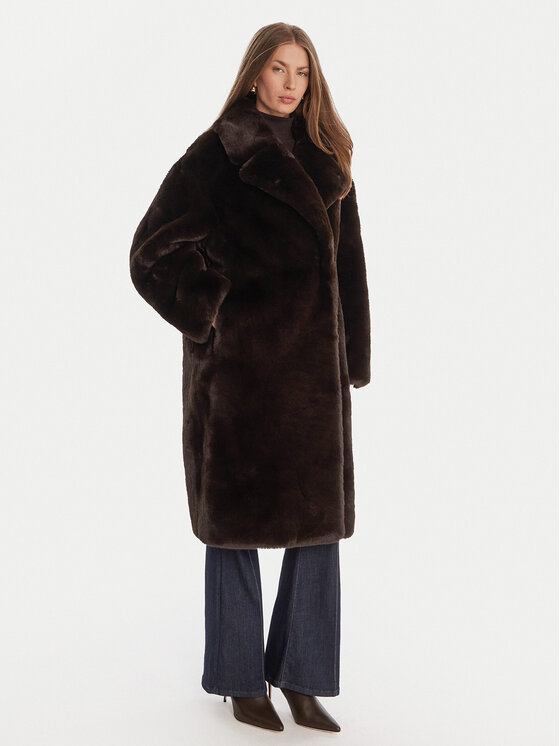 

Меховое пальто regular fit W5BL95 WJ110 Guess, коричневый