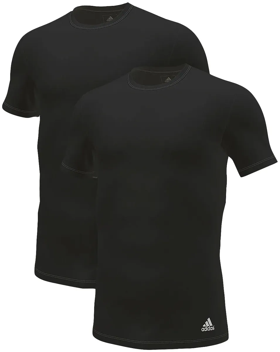 

Футболка Adidas Sportswear Active Flex Cotton с круглым вырезом и облегающим кроем, черный