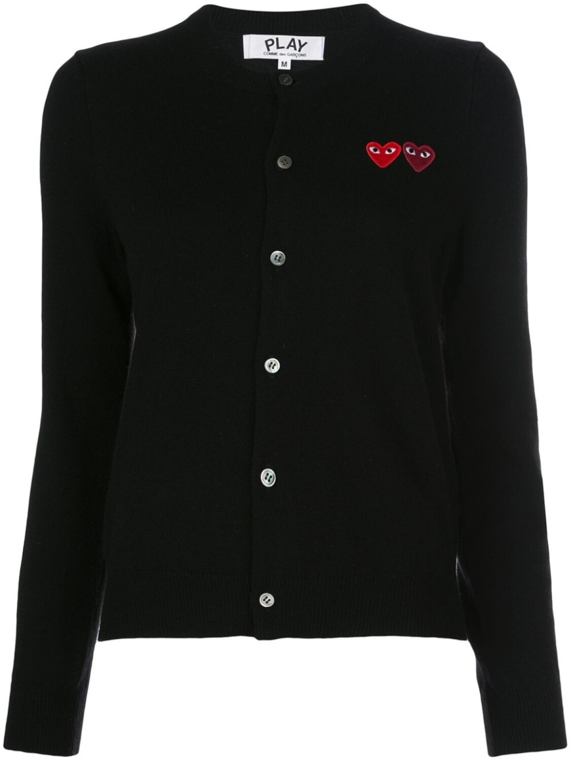 

Comme Des Garçons Play трикотажный кардиган с нашивками, черный