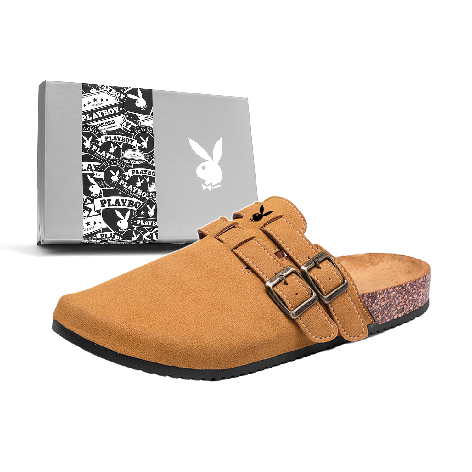 

Playboy Мужские тапочки с закрытым носком коричневые, цвет Brown