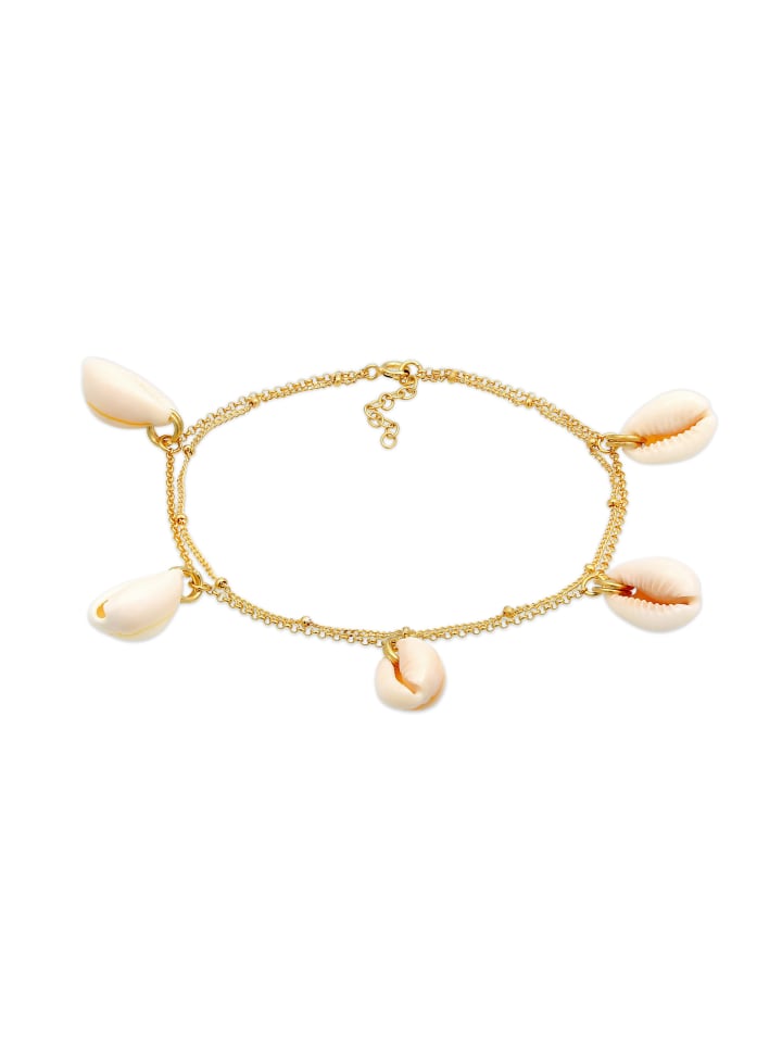 

Elli Браслет Fußschmuck 925 Sterling Silber Muschel in Gold