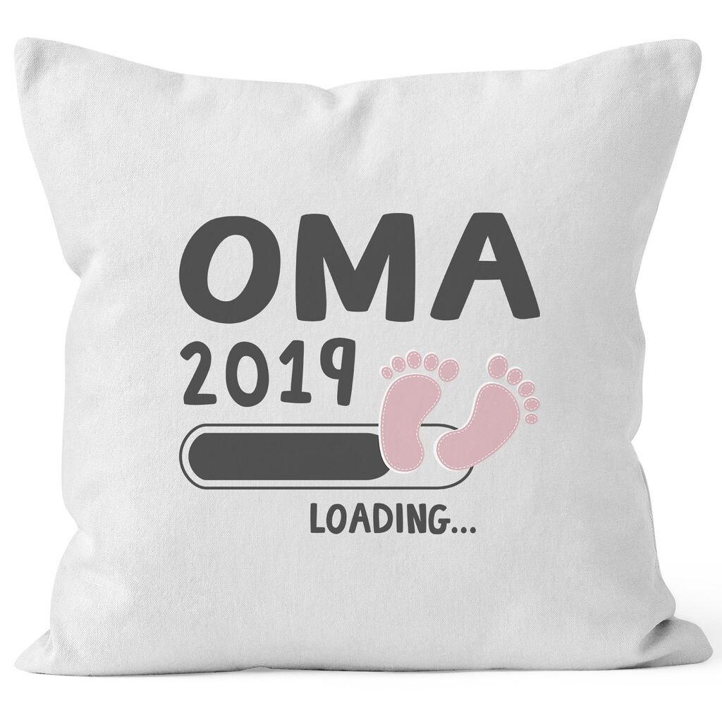 

Наволочка Бабушка 2019 loading Подарочная подушка для будущей бабушки хлопок подарок на рождение MoonWorks бело-розовый униразмер
