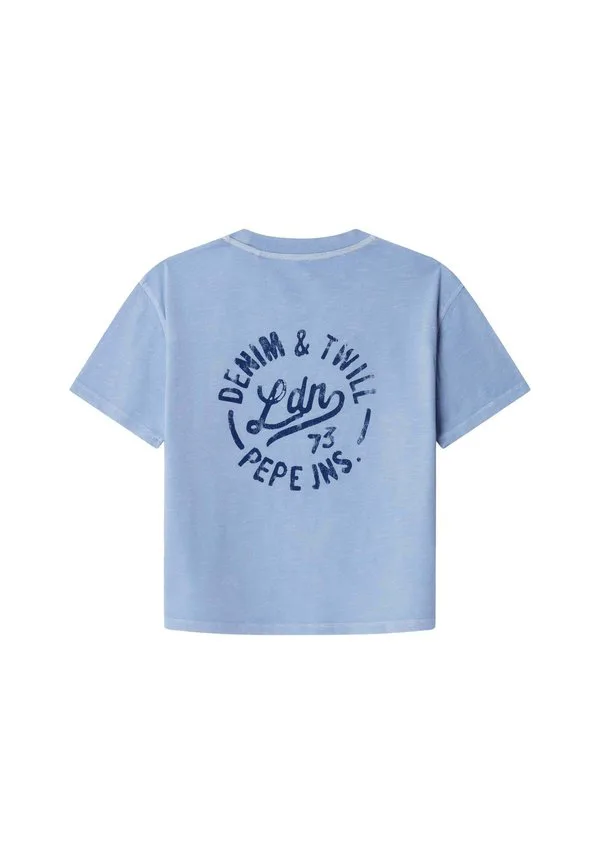 Футболка с принтом под камень Pepe Jeans, Sky Blue — фото 2