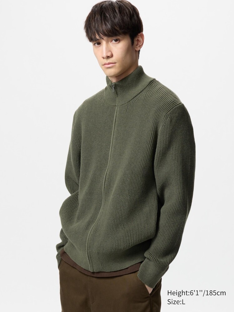

Джемпер средней длины с молнией Uniqlo, цвет 56 зеленый
