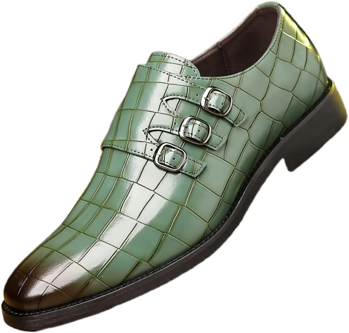 Men‘s Business Casual Shoes for Office, Daily Wear & Semi-Formal Occasions Hhhchpm, зеленый — фото 3