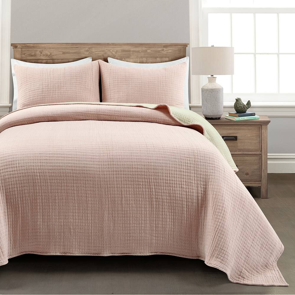 

Комплект одеял из твердого тканого материала Kantha с пышным декором Lush Decor, цвет Blush