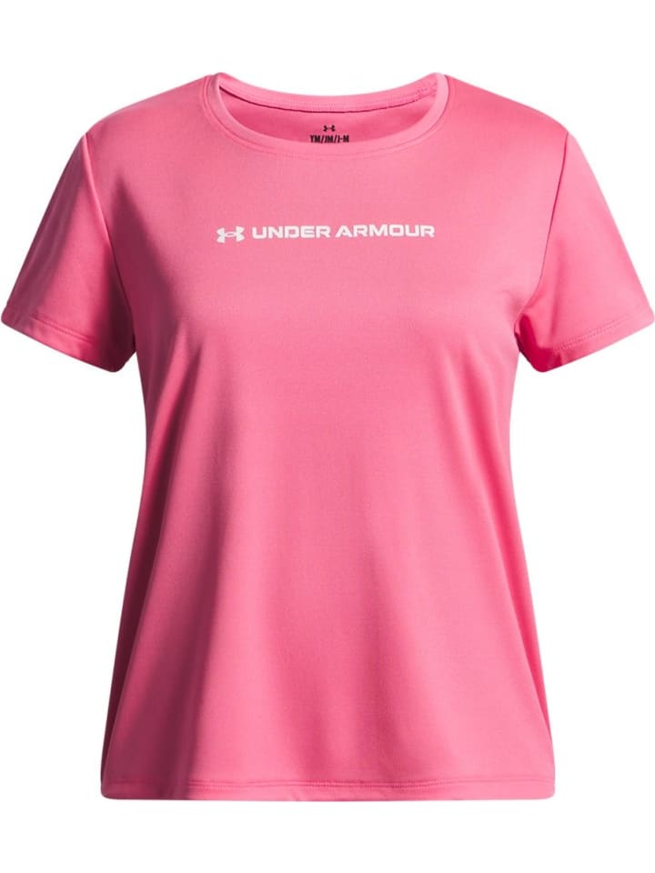 

Спортивная футболка с надписью Tech Wordmark Graphic T-Shirt розового цвета Under Armour