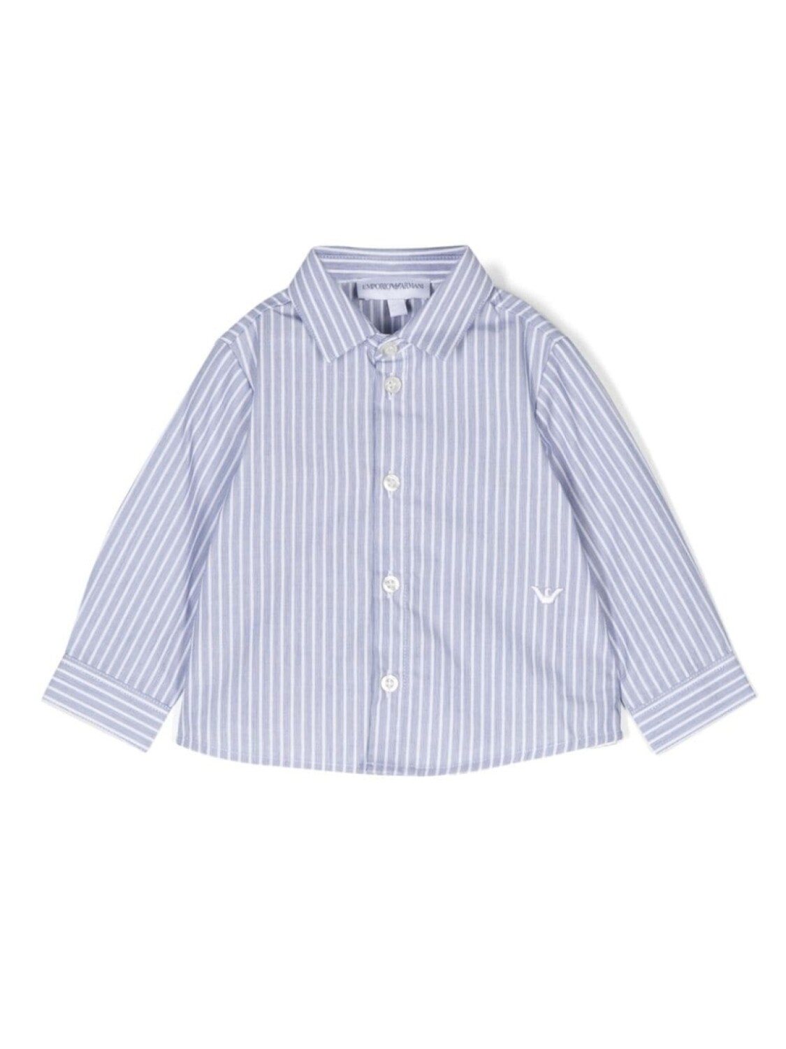 

Emporio Armani Kids рубашка в полоску, синий