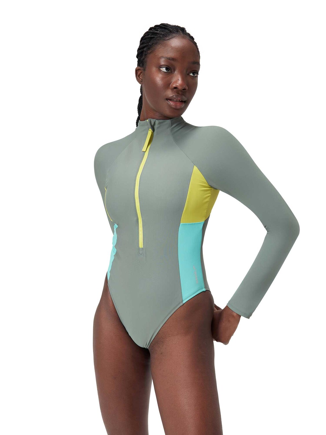 

Цельный купальник Speedo LS ZIP COLORBLOCK, разноцветный