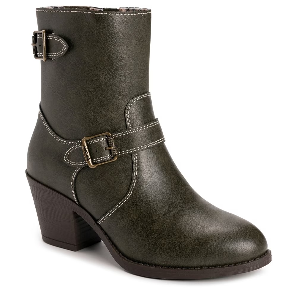 Ботинки на толстом каблуке Yellowstone yeats Muk Luks, dark olive