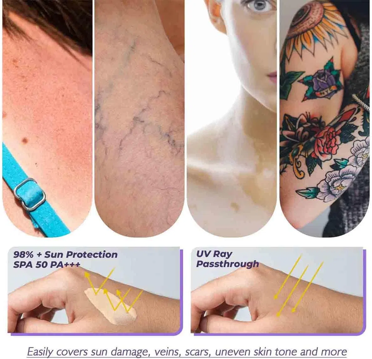 Крем для тела Tattoo Cover Cream, универсальный, 74 г, 3 шт — фото 3