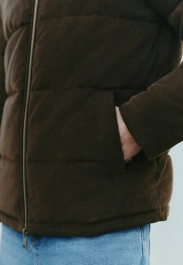 Куртка пуховик зимняя Regular fit Next, коричневый — фото 2