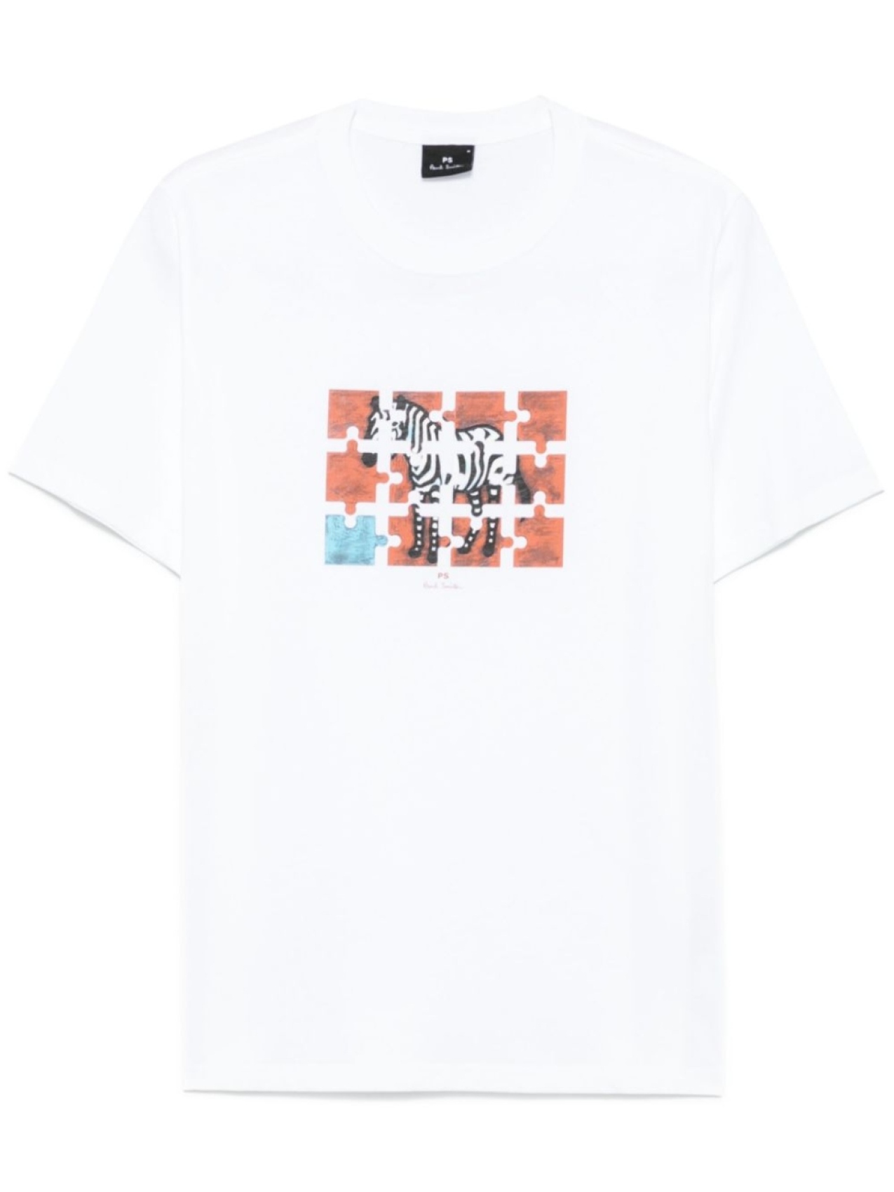 

PS Paul Smith футболка Jigsaw Zebra, белый