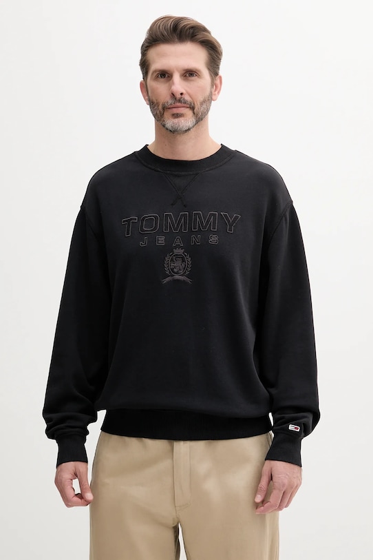 

Хлопковая толстовка Tommy Jeans, черный