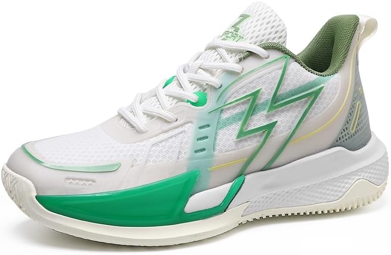 

Мужские спортивные туфли с сеткой, дышащие, с круглым носком и шнуровкой, с толстой подошвой, легкие кроссовки низкие, противоскользящие, подходят для повседневной ходьбы и бега Igzbibg, зеленый