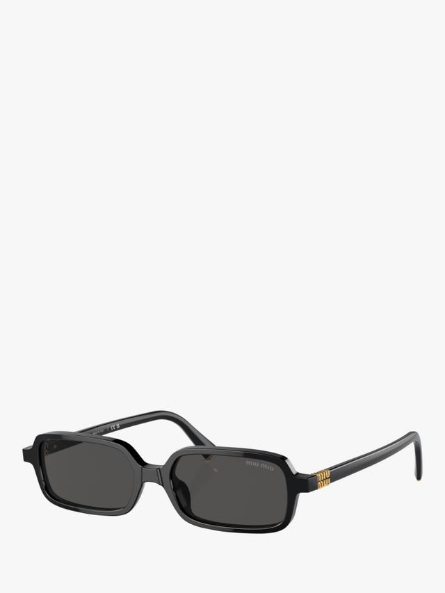 

Прямоугольные солнцезащитные очки 0MU11Z Miu Miu, Black