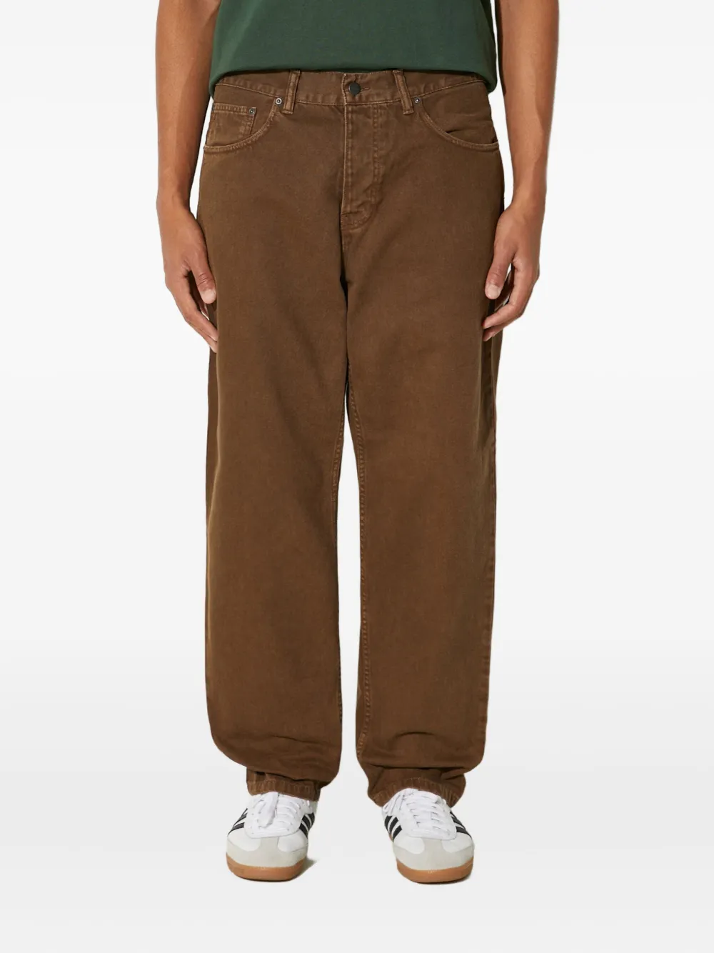 

Джинсы с нашивкой-логотипом Carhartt Wip, коричневый