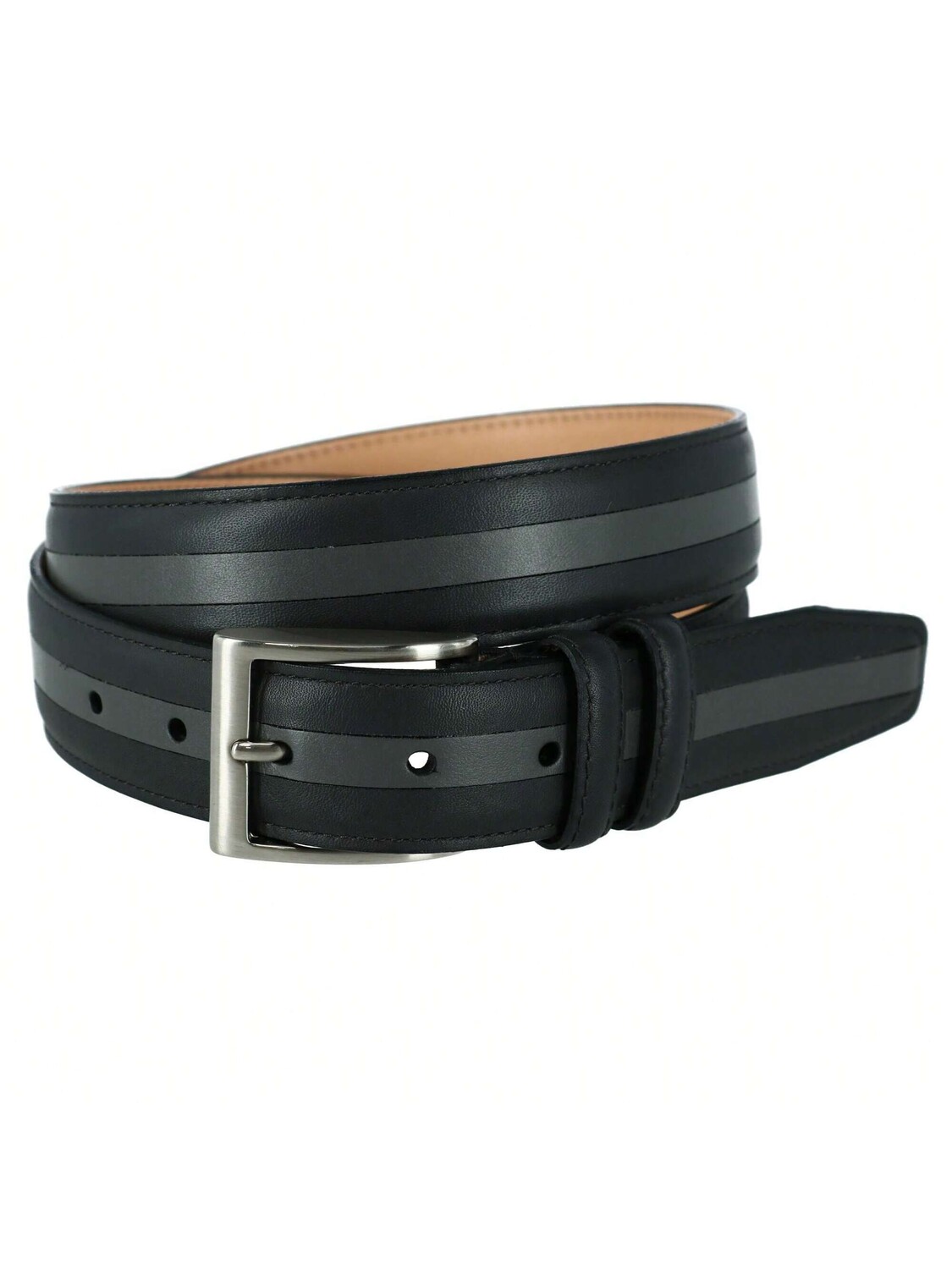 

Ремень мужской Crookhorn Davis с двухцветной инкрустацией, серый